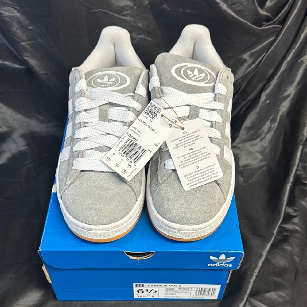 BNIB Adidas Campus 00s J Gray and White Shoes